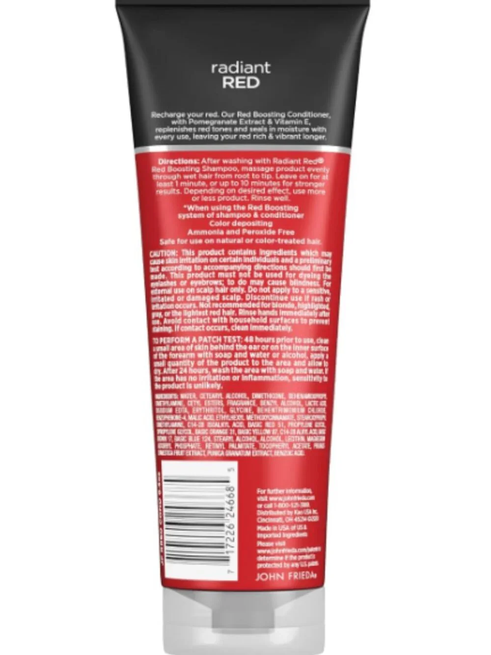 John Frieda Radiant Red, Boosting Conditioner Hydrates 8.3 oz